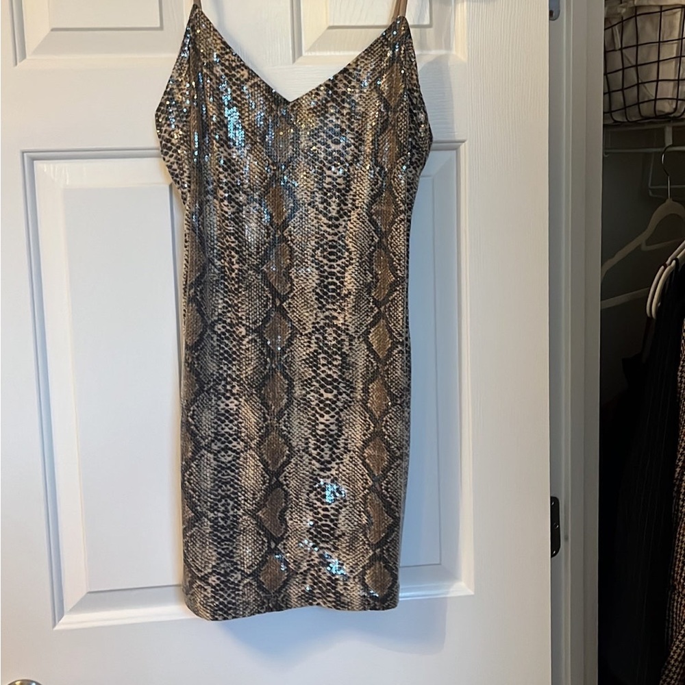 Sequin Snakeskin cocktail dress Size S